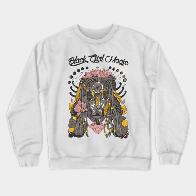 Treasure Brown - Goddess of Dreams Black Girl Magic Crewneck Sweatshirt by kenallouis